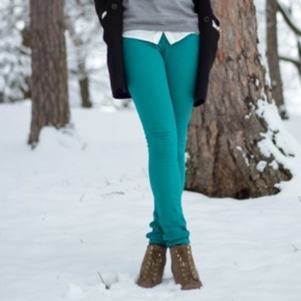 SO Skinny Teal Turquoise Jeggings Pants